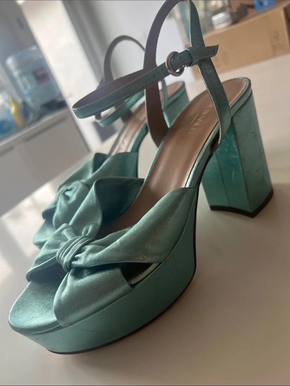 LK Bennett London size 40 , 9-9.5 metallic leather platforms from Nordstroms NWD